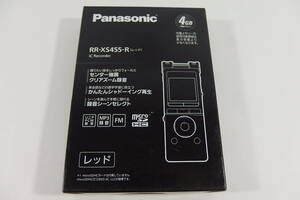 ◆未使用品 Panasonic パナソニック ICレコーダー RR-XS455 レッド 内蔵メモリー4GB