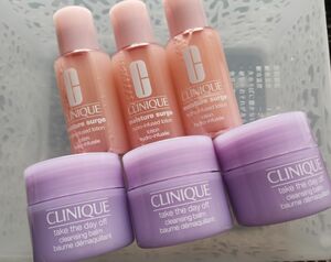 CLINIQUE クリニークモイスチャーサージハイドロローション　テイク　ザ　デイ　オフクレンジングバーム　サンプルセット