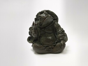 銅製置物　蝦蟇仙人　茶道具　中国美術　インテリア置物