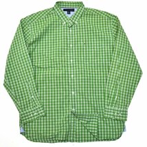 TOMMY HILFIGER トミーヒルフィガー チェックボタンダウンシャツ BDシャツ ビッグサイズ 長袖 L/Gサイズ メンズ M768001_画像1