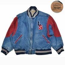 90s Levi's リーバイス 90s デニムスタジャン スタジアムジャケット ヴィンテージ Lサイズ メンズ 90年代 70601-0289 M630255_画像1