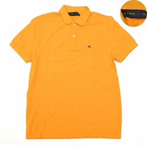 ETRO Etro Logo embroidery kanoko polo-shirt short sleeves tops men's XL size yellow M690516