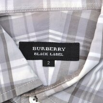 BURBERRY BLACK LABEL バーバリーブラックレーベル チェックシャツ 長袖 ポニー刺繍 2サイズ メンズ トップス M692115_画像4