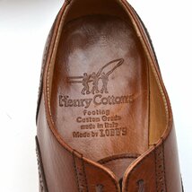 Henry Cottons ヘンリーコットンズ ストレートチップ レザーシューズ 革靴 7サイズ Custom Grade Made by LOBBS M706030_画像5