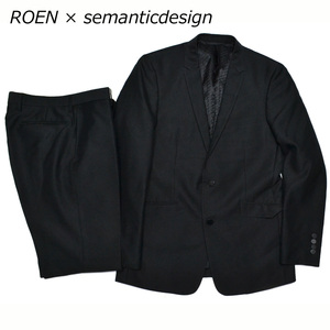 ROEN × semanticdesign セマンティックデザイン × ロエン シングルスーツ セットアップ ギャバ 上下 メンズ Y6サイズ M820739