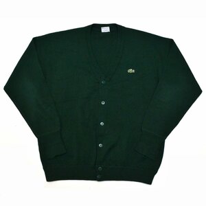 90s LACOSTE ラコステ ニットカーディガン スペイン製 ヴィンテージ ビッグサイズ メンズ M759123