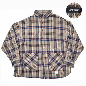 AVIREX アヴィレックス FRONT POCKET CHECK SHIRT ネルシャツ ジャケット Lサイズ メンズ 23S-SHL041　M659222