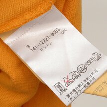 ETRO エトロ ロゴ刺繍 カノコポロシャツ 半袖 トップス メンズ XLサイズ イエロー M690516_画像5