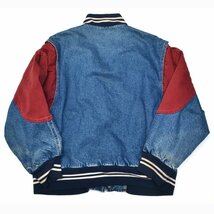 90s Levi's リーバイス 90s デニムスタジャン スタジアムジャケット ヴィンテージ Lサイズ メンズ 90年代 70601-0289 M630255_画像2