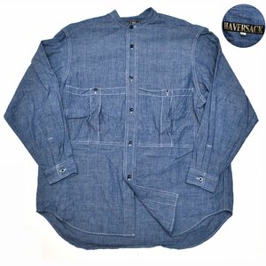 定価19800円 HAVERSACK ハバーサック ルーズフィット バンドカラーワークシャツ BAND COLLAR WORK SHIRT 822323 Mサイズ メンズ M767740