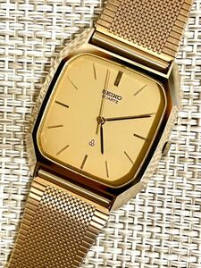 [希少:デッドストック級:美品/稼働]SEIKO セイコー DOLCE ドルチェ 超硬タングステンベゼル/1981年製/腕時計