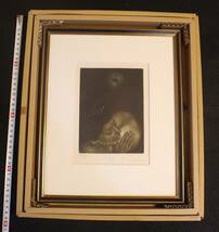 【真作】池田満寿夫銅版画額『マドンナの真珠』限185、1976年、サイン_画像10