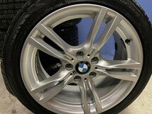 純正 BMW ホイール 18インチ 120 +34 +47 スタースポーク タイヤ ダンロップ 255/40R18 2013年製 タイヤ 4本 スタッドレス_画像2