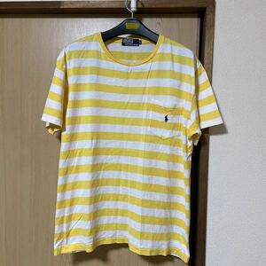 POLOラルフローレン半袖ボーダーポケットTシャツ Lサイズ