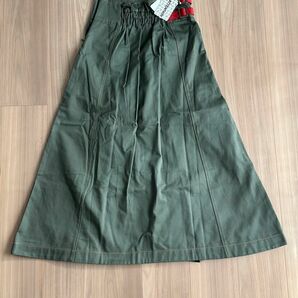 RADIO EVA EVANGELION Side Belt Long Skirt (OLIVE)