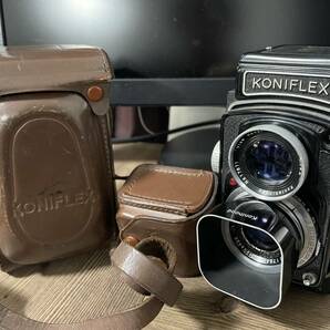 KONIFLEX 85mm 1:3.5  レンフード ケース付   コニフレックスの画像1