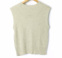 Steven Alan FRENCH SLEEVE KNIT VEST ベスト 定価12,100円 フリーサイズ サップグリーン 8218-119-0155 スティーブンアラン ニット_画像3