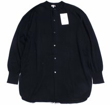 23SS 【タグ付き・新品・定価49,500円】Scye ギザコットン16GG バンドカラーシャツ size40 Dark-Navy 1123-11102 サイ_画像1