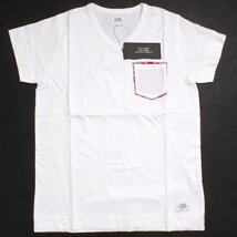 【タグ付・新品・定価6,800円】CRIMIE BANDANA POCKET TEE sizeM WHITE&RED C1E3-CS07 クライミー バンダナ ポケット Ｔシャツ 半袖シャツ_画像1