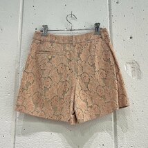 【タグ付き・新品・定価17,000円】AMIW LINEN RASCHEL LACE SHORT PANTS size36 ピンク アミウ_画像2