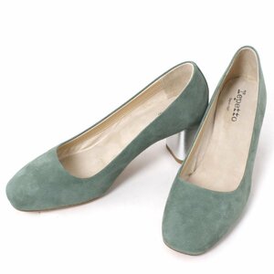 新品 repetto Marlow Pumps 定価50,000円 size40(25.3cm) グリーン/シルバー VX528CVAGM レペット パンプス ヒール