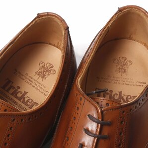 新品 Tricker's 613812 Piccadilly Brogue size8.5(27cm) BROWN トリッカーズ ピカデリーブローグ ウィングチップシューズの画像7