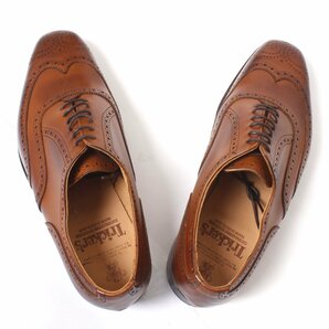 新品 Tricker's 613812 Piccadilly Brogue size8.5(27cm) BROWN トリッカーズ ピカデリーブローグ ウィングチップシューズの画像4