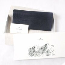 POSTALCO All Leather Geology Long Card & Coin Wallet Navy Blue ポスタルコ 長財布 ロングウォレット_画像1