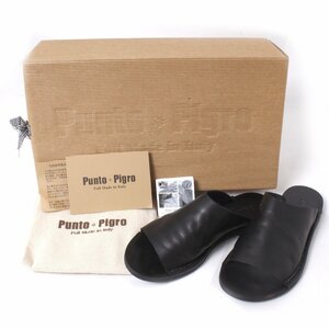 PUNTO PIGRO ワンストラップサンダル 定価28,600円 size37(23.5ｃｍ) ブラック プントピグロ