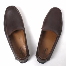 Clarks Hamilton Free ドライビングタイプスリッポン 定価17,600円 UK6.5(24.5cm) 261417327 クラークス ハミルトンフリー ダークブラウン_画像4