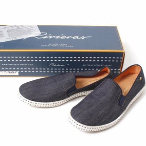 【新品・未使用】Rivieras JEANS DARK BLUE スニーカー 定価12,980円 size37(23.6cm) リビエラ