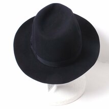 【新品・未使用】KIJIMA TAKAYUKI BEAVER HAIR FELT HAT 定価46,200円 size1 Navy E-013A キジマ タカユキ ビーバーヘアフェルト ハット_画像6