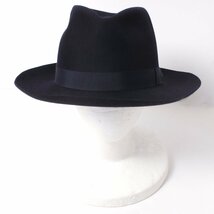 【新品・未使用】KIJIMA TAKAYUKI BEAVER HAIR FELT HAT 定価46,200円 size1 Navy E-013A キジマ タカユキ ビーバーヘアフェルト ハット_画像3