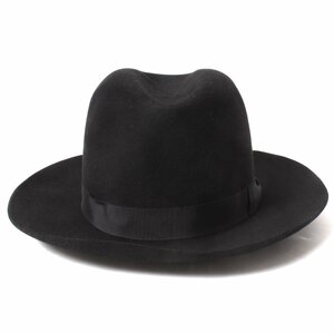 【新品・未使用】KIJIMA TAKAYUKI BEAVER HAIR FELT HAT 定価46,200円 size1 Black E-013A キジマ タカユキ ビーバーヘアフェルト ハット