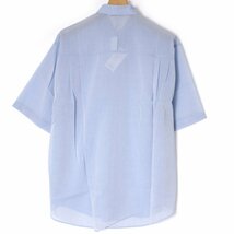 24ss【新品・定価30,800円】AURALEE HARD TWIST FINX ORGANDY HALF SLEEVED SHIRT size3 SAX BLUE CHAMBRAY A24SS02VO オーラリー シャツ_画像4