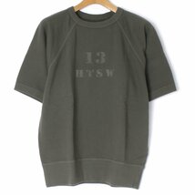 23ss【タグ付・新品・定価13,200円】HTS SWEAT SHIRT 46 カーキ 23070450003910 エイチティーエス スウェットシャツ journal standard luxe_画像3