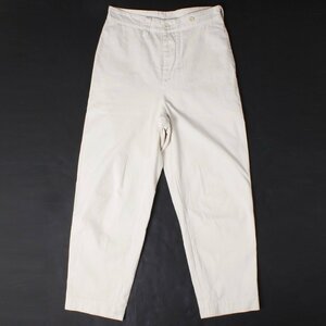 22ss MHL.UNEVEN COTTTON CANVAS 定価27,500円 size2 オフホワイト 595-2243501 エムエイチエル マーガレットハウエル トラウザーズ パンツ