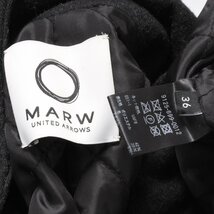 MARW UNITED ARROWS メルトンスタンドカラージャケット 定価24,200円 size36 グレー 91256990012 マルゥ ユナイテッドアローズ_画像6