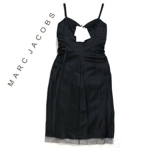 ●SALE● 新品 MARC JACOBS シルク100% キャミタイトワンピース 定価138,600円 size00 ブラック マークジェイコブス