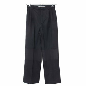 TARO HORIUCHI Sheer Line Wide Pants ワイドパンツ 定価36,000円 size2 ブラック 1804-P01-403 タロウ ホリウチ
