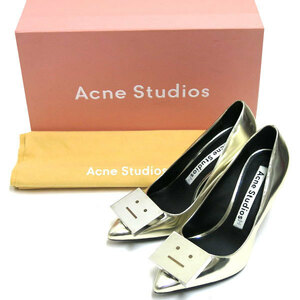 Acne Andrea Met パンプス 定価70,200円 size36 Light Gold アクネ