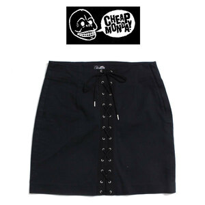 ◆CHEAP MONDAY Valerie Skirt sizeS ブラック 0115108 チープマンデー レースアップミニスカート