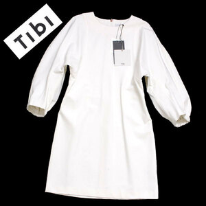 新品 Tibi Bond Sculpted Stretch Dress ストレッチワンピース 定価56,000円 sizeS ホワイト ティビ