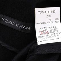 YOKO CHAN Puff Half sleeve Dress ウールワンピース ヨーコチャン size38 ブラック YCD-414-142_画像6