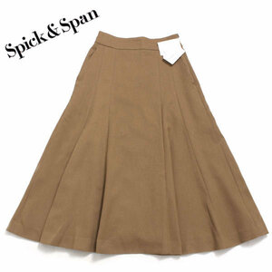 新品 Spick & Span バックボタンフレアスカート 定価14,000円 size36 ブラウン 18060200101030 スピック＆スパン