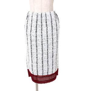 新品 COOHEM SAILOR TWEED SKIRT セーラー ツイードスカート 定価28,600円 sizeS ホワイト 10-194-003 コーヘン ツウィード
