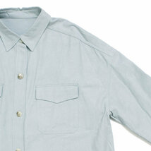 Ray BEAMS ビッグ シルエット CPOシャツ 定価12,100円 フリーサイズ ブルー 63-11-0320-509 レイ ビームス　_画像4