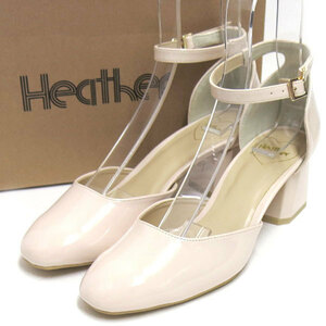  новый товар Heather эмаль ремешок туфли-лодочки обычная цена 5,000 иен sizeL розовый 803029 Heather 