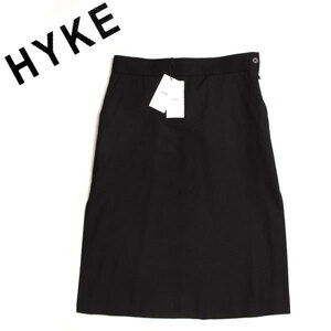 新品 HYKE サイドスリットスカート 定価32,000円 size2 BLACK 172-14035-0102 ハイク