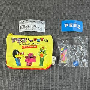 【ガチャガチャ】PEZ ポーチ＆ボールチェーンマスコット　2点セット